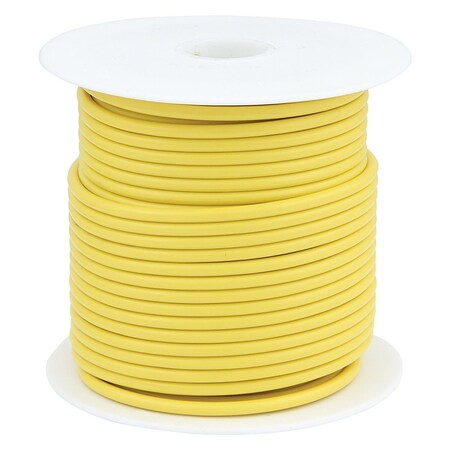 Allstar Performance Primary Wire, 14 AWG, 1C C, Yellow, Polyvinyl, Stranded, 100 ft. ALL76554